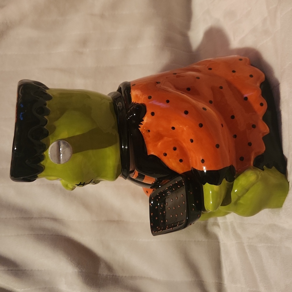 Cracker Barrel, Vintage, Rare, Halloween "Too Cute To Spook" Frankenstein Jar - Picture 4 of 10